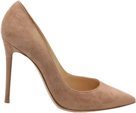 Gianvito Rossi Pre-owned Suede heels Brown Dames