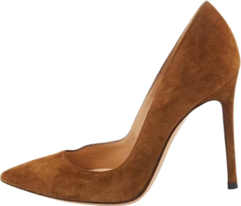 Gianvito Rossi Pre-owned Suede heels Brown Dames