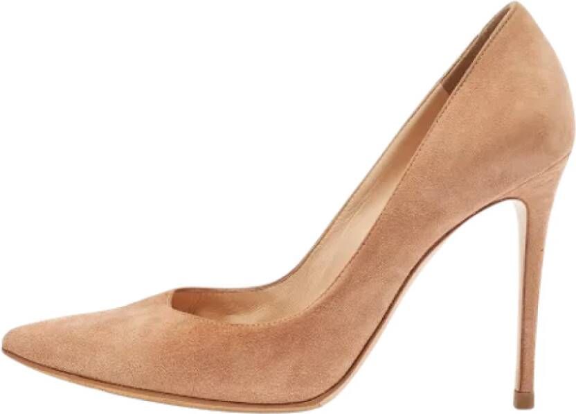 Gianvito Rossi Pre-owned Suede heels Brown Dames