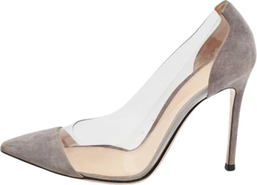 Gianvito Rossi Pre-owned Suede heels Gray Dames