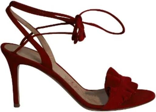 Gianvito Rossi Pre-owned Suede heels Red Dames