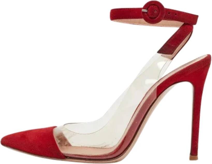 Gianvito Rossi Pre-owned Suede heels Red Dames