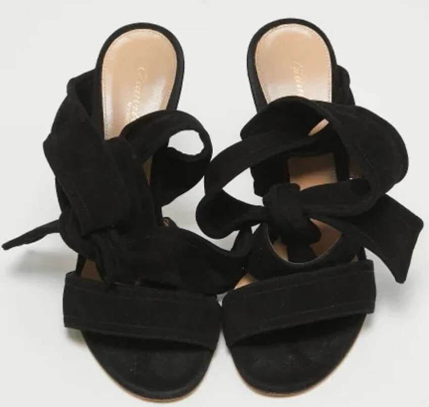 Gianvito Rossi Pre-owned Suede sandals Black Dames