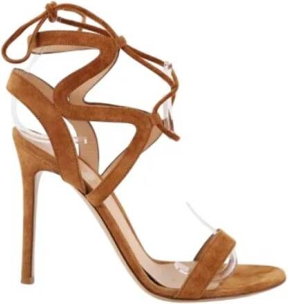 Gianvito Rossi Pre-owned Suede sandals Brown Dames