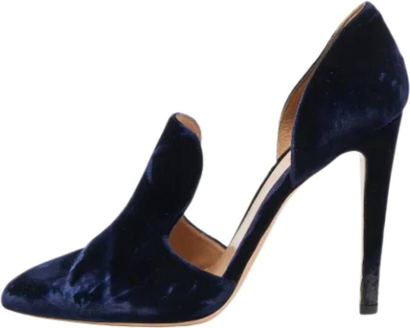 Gianvito Rossi Pre-owned Velvet heels Blue Dames