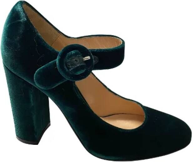 Gianvito Rossi Pre-owned Velvet heels Green Dames