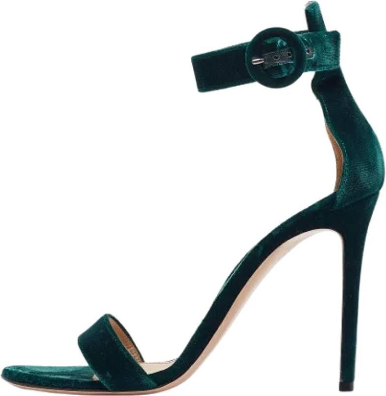 Gianvito Rossi Pre-owned Velvet sandals Green Dames