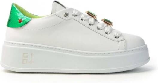 Gio+ Bijoux Sneakers met Geco en Cabochon White Dames