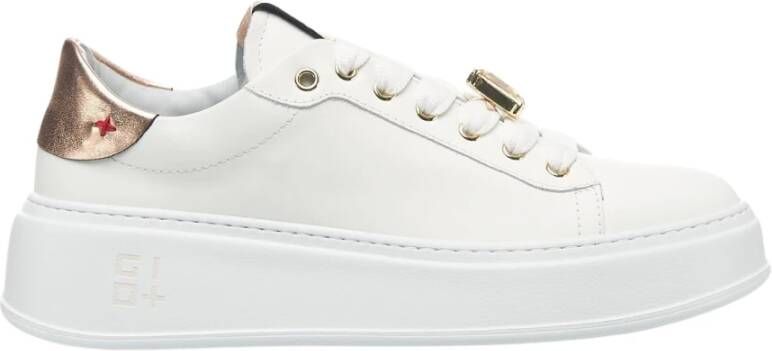 Gio+ Contrasterende Hiel Sneakers White Dames