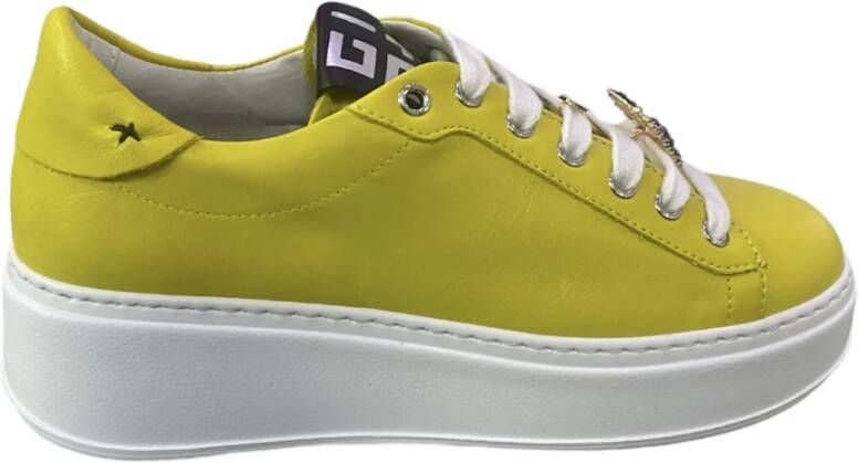 Gio+ Gele Damessneakers met Voor Detail Yellow Dames