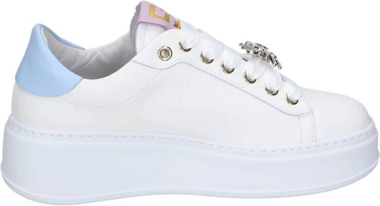 Gio+ Leren damessneakers White Dames