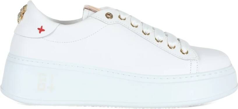 Gio+ Pia164A Leren Sneakers met Strass White Dames