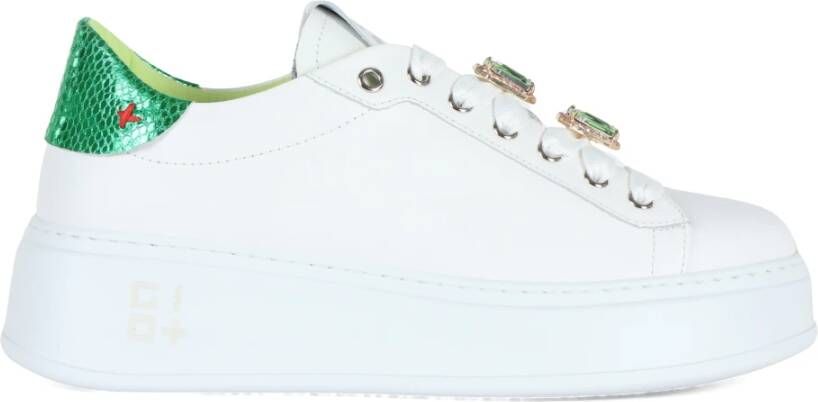 Gio+ Pia180C Geco Leren Sneakers Green Dames