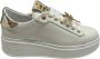 Gio+ Sneakers van leer met verwijderbare accessoires 5 cm rubberen zool White Dames - Thumbnail 1