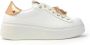 Gio+ Witte leren katten detail platform sneakers White Dames - Thumbnail 1