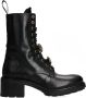 Gio+ Zwarte Veterschoenen met Studs Black Dames - Thumbnail 1