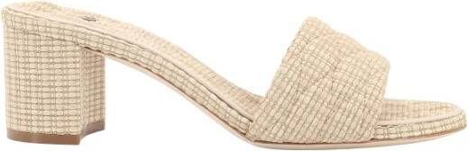 Giorgio Armani Beige Quilted Leather Sandals Ss24 Beige Dames