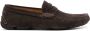 Giorgio Armani Bruine Loafers Elegant Gesloten Platte Brown Heren - Thumbnail 1