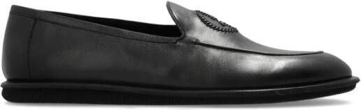 Giorgio Armani Leren schoenen type loafers Black Heren