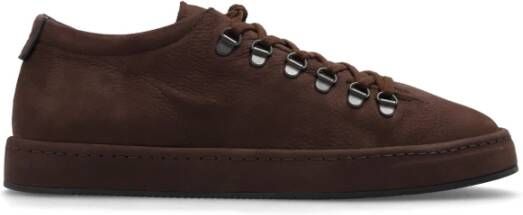 Giorgio Armani Sneakers met logo Brown Heren