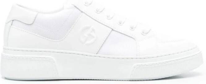 Giorgio Armani Witte Elegante Trainers Sneaker White Heren