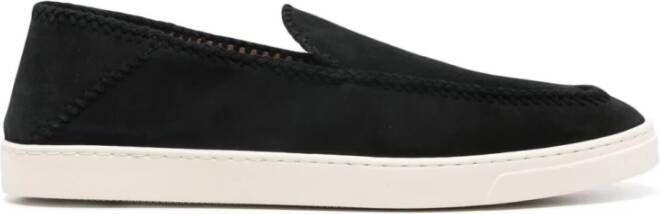 Giorgio Armani Zwarte Sneakers met Vlechtdetails Black Heren