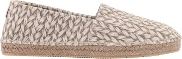 Giorgio Bedrukte Suede Espadrilles met Touwdetail Beige Heren