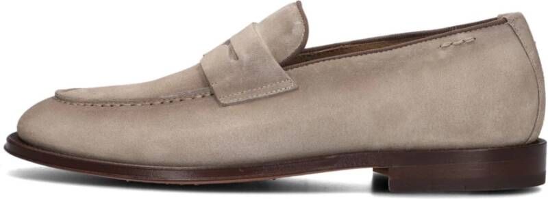 Giorgio Beige Suède Loafers met Decoratieve Band Beige Heren