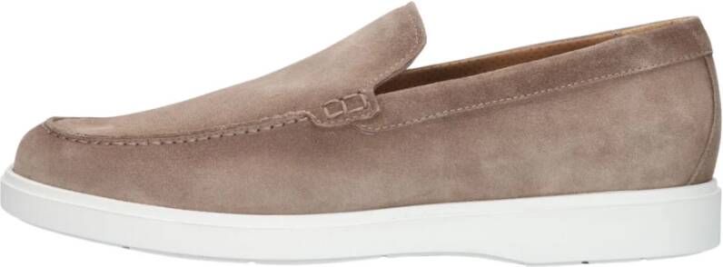 Giorgio Beige Suède Loafers met Sportieve Look Beige Heren