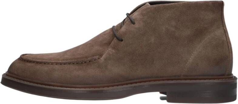 Giorgio Beige Suède Veterschoenen Beige Heren