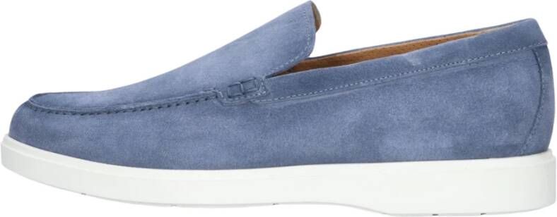 Giorgio Blauwe Suède Loafers met Sportieve Look Blue Heren