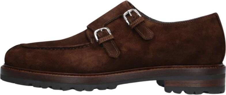 Giorgio Bruine Suède Monk Strap Schoenen Brown Heren