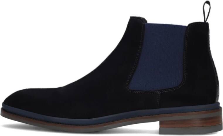 Giorgio Donkerblauwe Suède Chelsea Boots Blue Heren