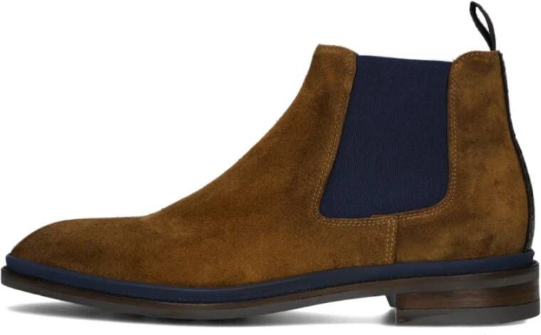 Giorgio Heren Chelsea boots Cognac Suède Brown Heren