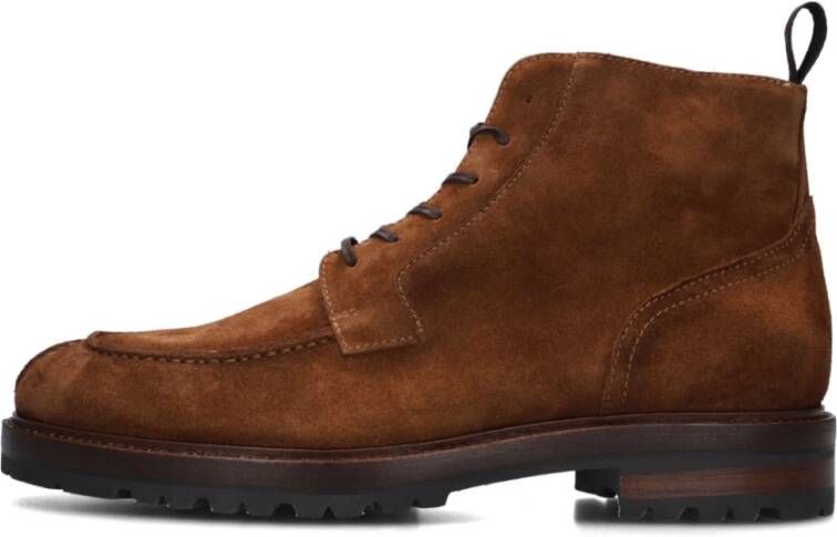 Giorgio Heren Veterschoenen Stijlvol Cognac Suède Brown Heren