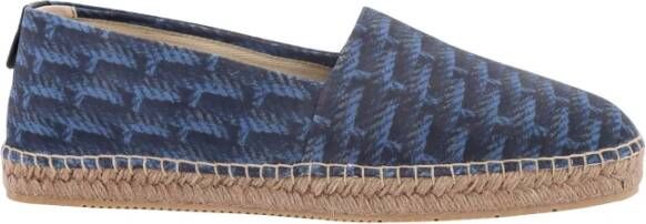 Giorgio Intreccio Suede Loafer Espadrillas Blue Heren