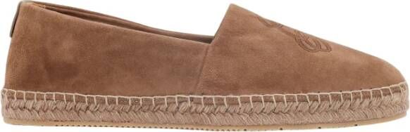 Giorgio Suede Loafer met Geborduurd Logo Brown Heren