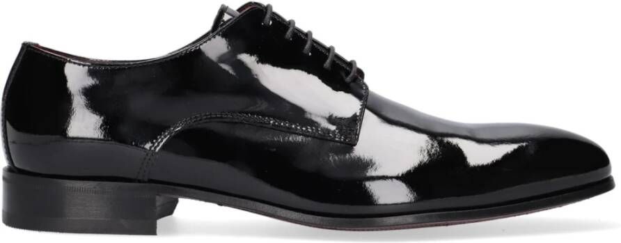 Giorgio Zwarte lakleren Derby schoenen Black Heren