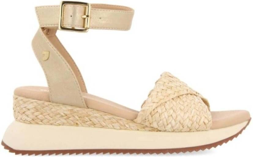 Gioseppo Stijlvolle Platte Sandalen voor Vrouwen Beige Dames