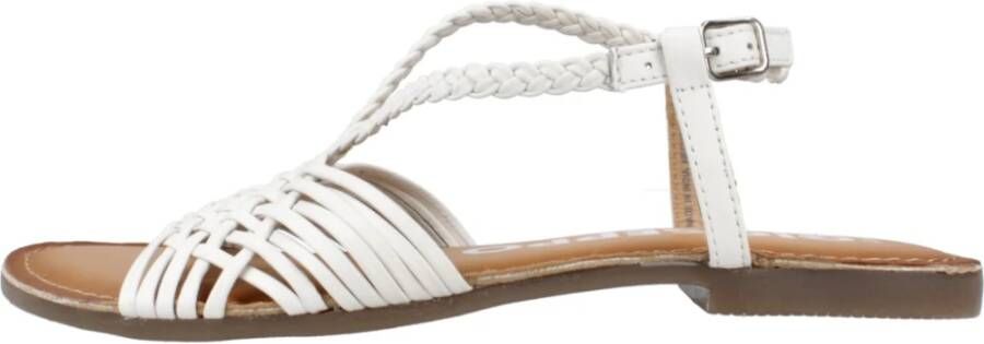 Gioseppo Stijlvolle Platte Sandalen voor Vrouwen White Dames