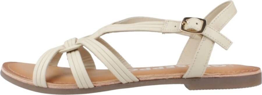 Gioseppo Stijlvolle Platte Sandalen voor Vrouwen White Dames