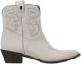 Gisel Moire Witte Leren Cowboy Laarzen White Dames - Thumbnail 1