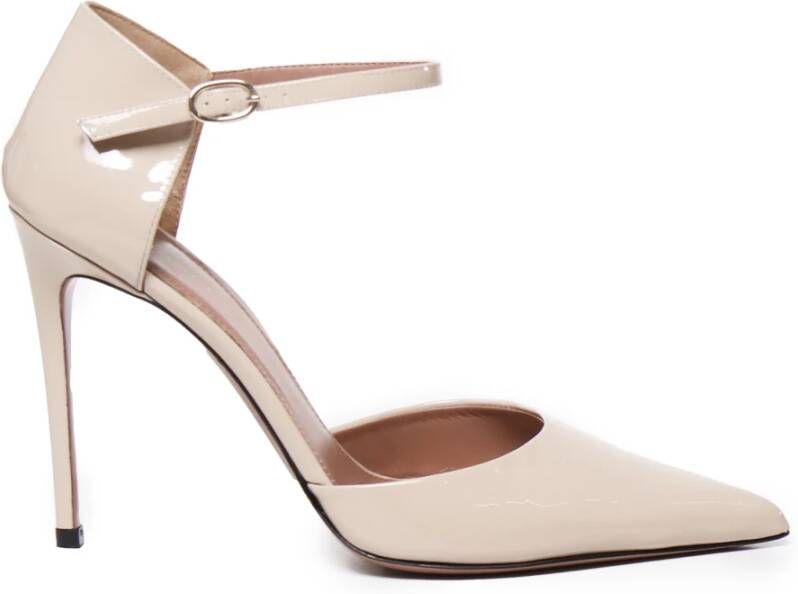 Giuliano Galiano Beige Patent Leren Hakken met Enkel Gesp Beige Dames