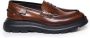 Giuliano Galiano Bruin Leren Loafers Klassieke Stijl Brown Heren - Thumbnail 1