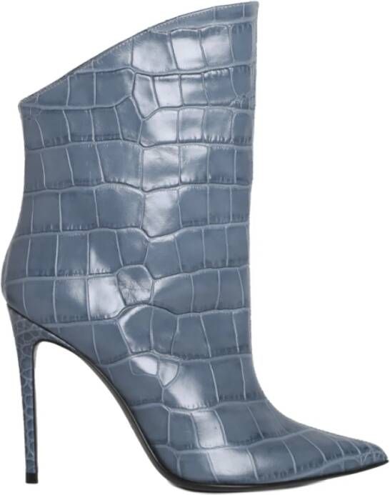 Giuliano Galiano Laarzen met krokodillenprint Blue Dames