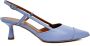 Giuliano Galiano Leren slingback met geometrische hak Blue Dames - Thumbnail 1