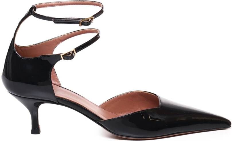 Giuliano Galiano Zwarte Lakleren Platte Schoenen Black Dames