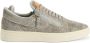 Giuseppe zanotti Denim Print Lace-Up Sneaker Gray Heren - Thumbnail 1