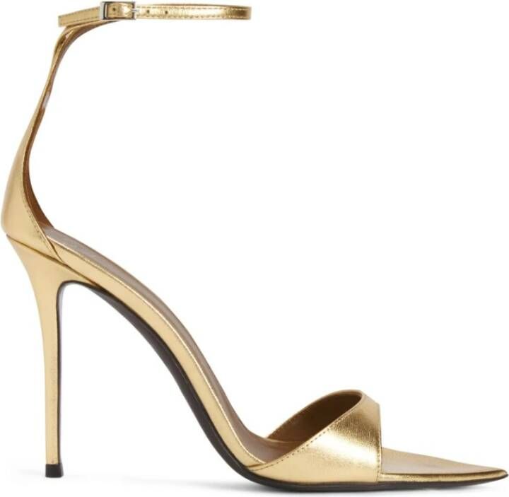 Giuseppe zanotti Gouden open teen stiletto sandalen Yellow Dames