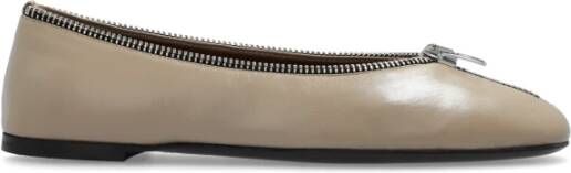 Giuseppe zanotti Leren balletflats Beige Dames